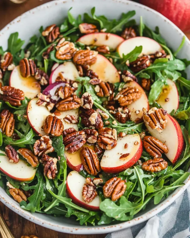 Apple Arugula Salad with Maple Pecans