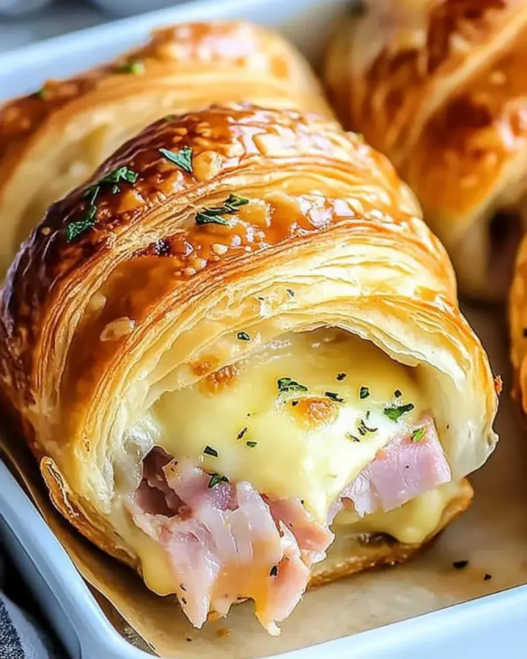 Baked Ham and Cheese Croissants