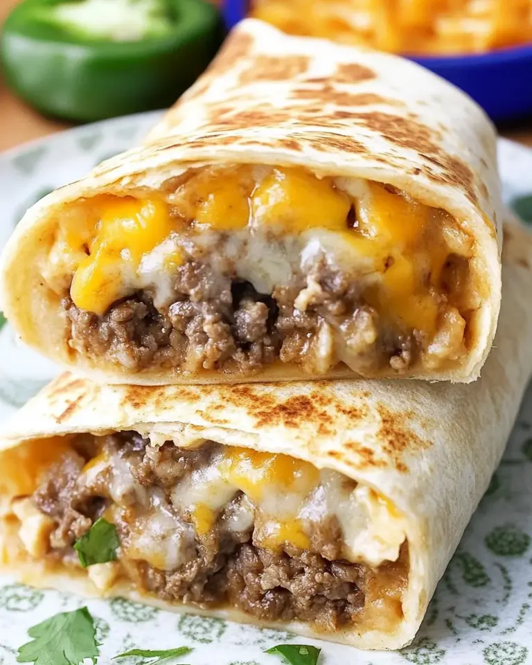 Cheesy Double Beef Burrito