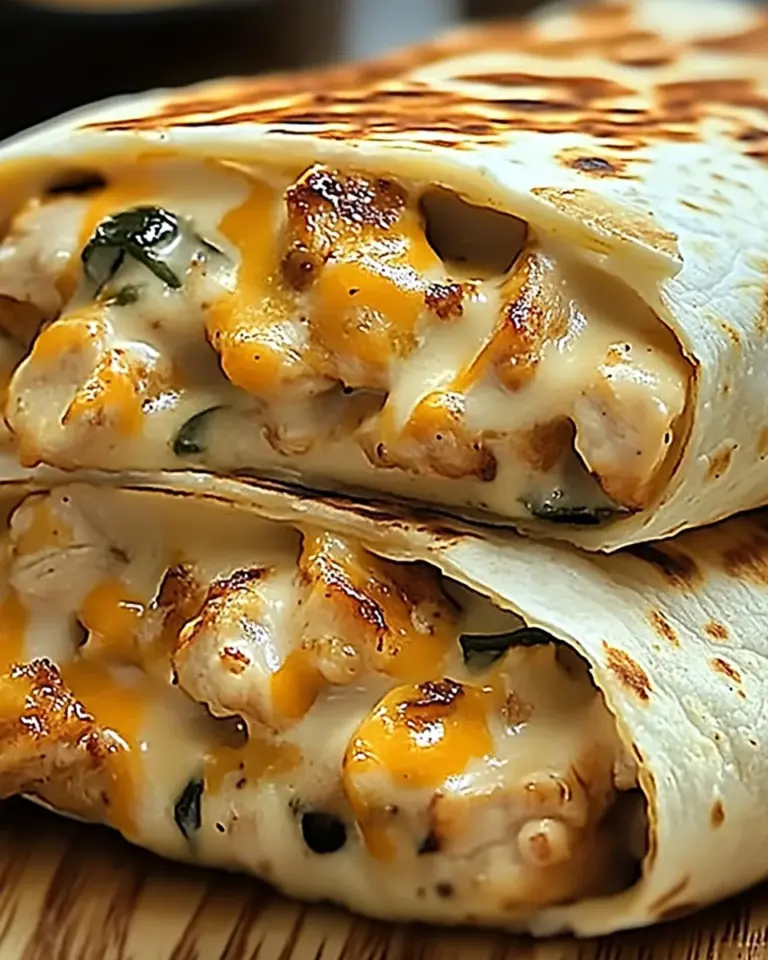 Cheesy Garlic Chicken Wraps