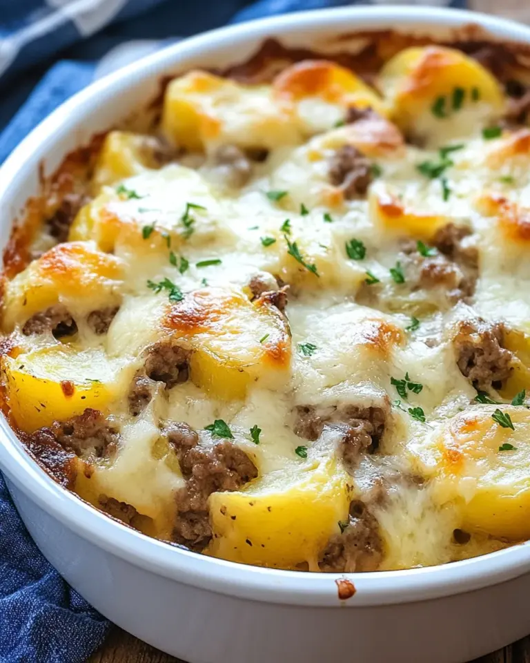 Cheesy Hamburger Potato Casserole