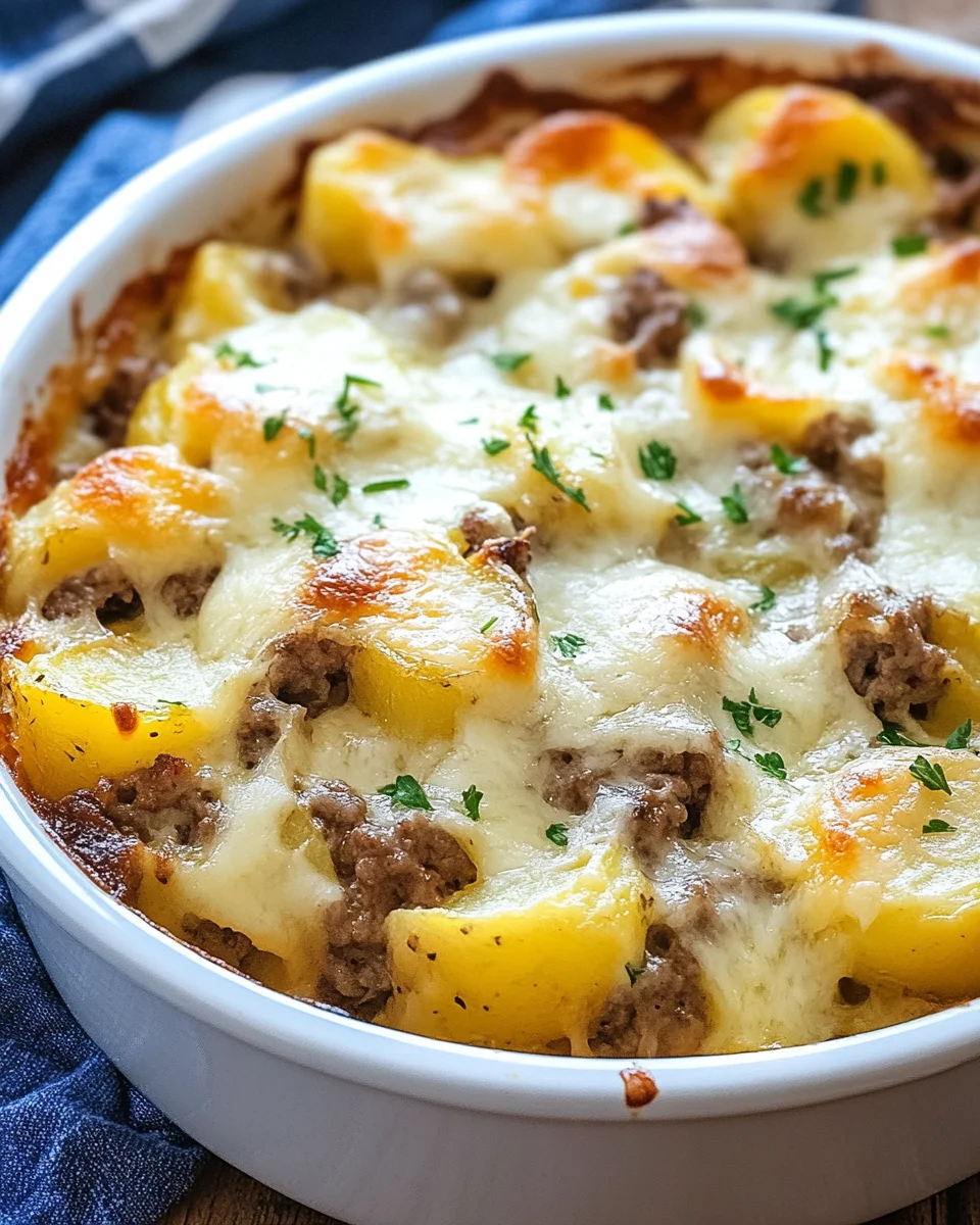 Cheesy Hamburger Potato Casserole