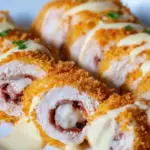 Chicken Cordon Bleu with Cheese Sauce