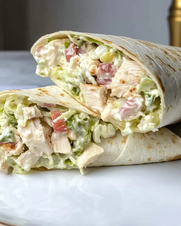 Chopped Chicken Caesar Salad Wrap