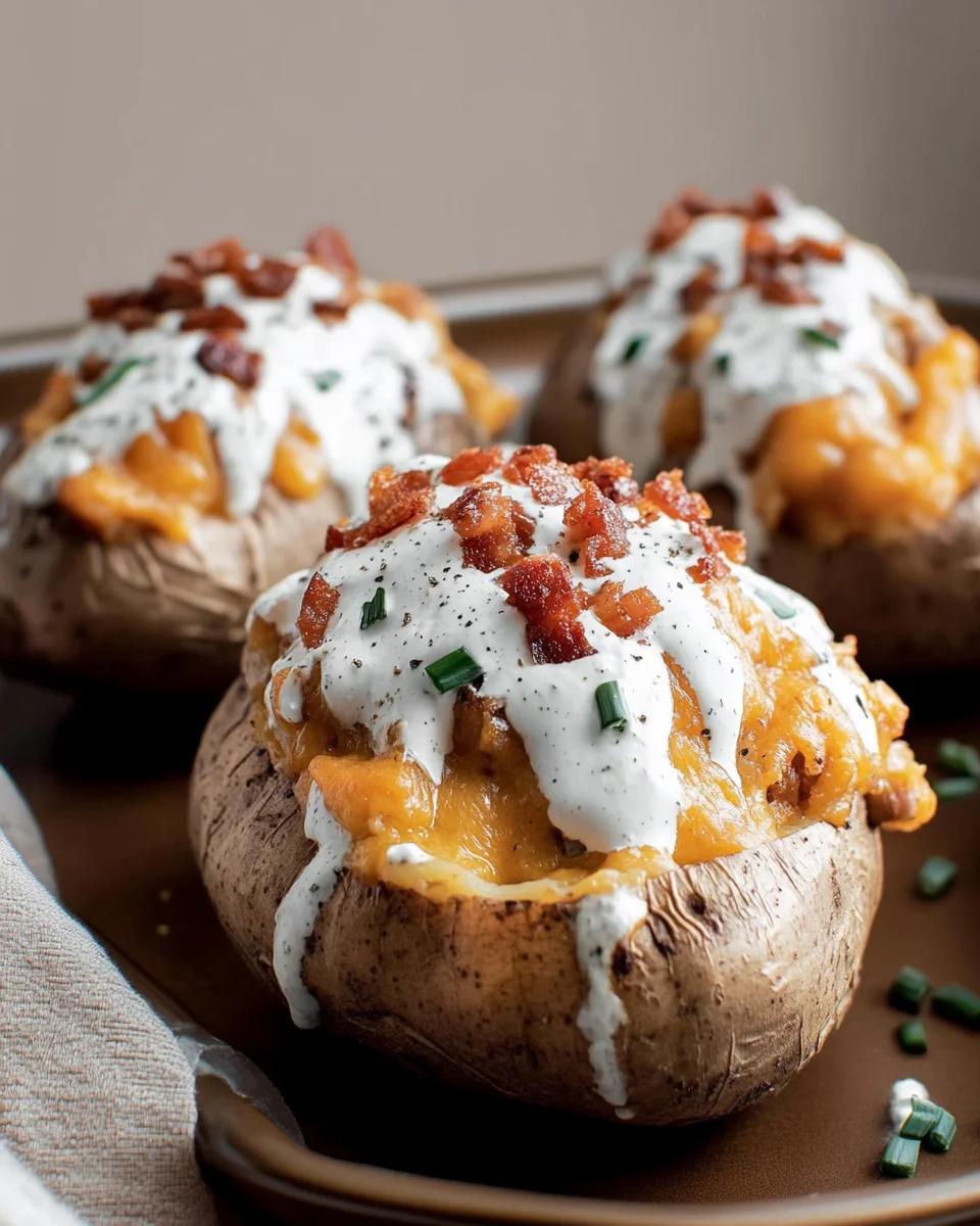Crack Chicken Stuffed Baked Potatoes