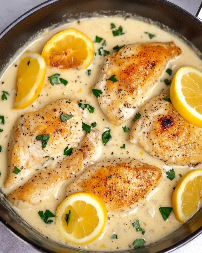 Creamy Lemon Pepper Skillet Chicken