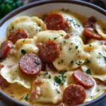 Crockpot Pierogi Casserole with Kielbasa