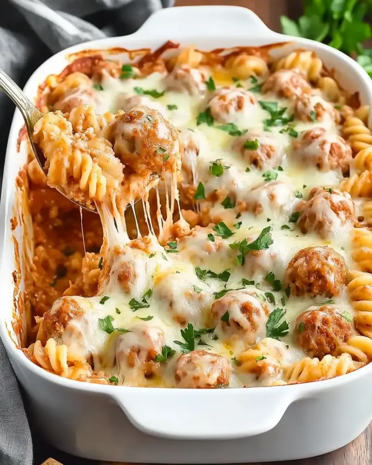 Dump and Bake Meatball Casserole