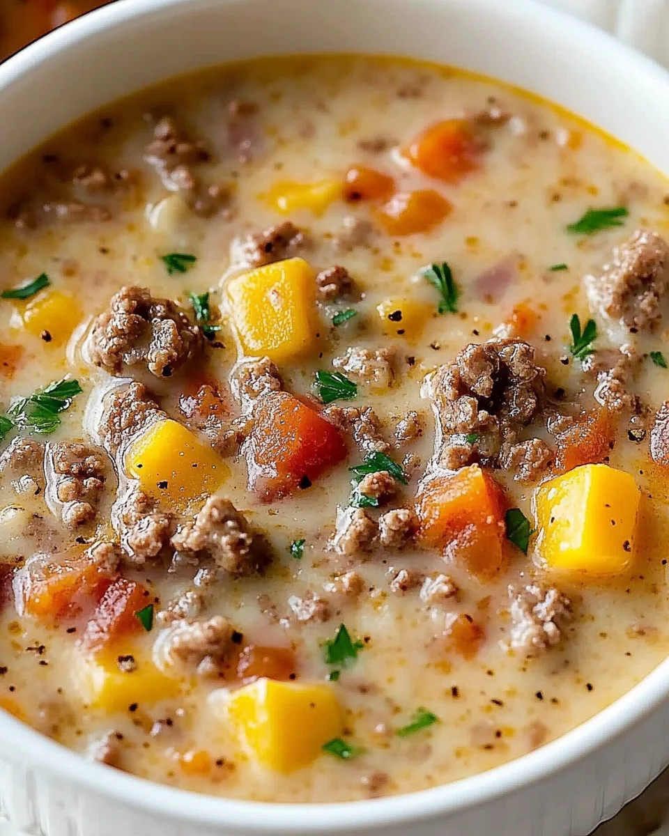 Easy Cheeseburger Soup