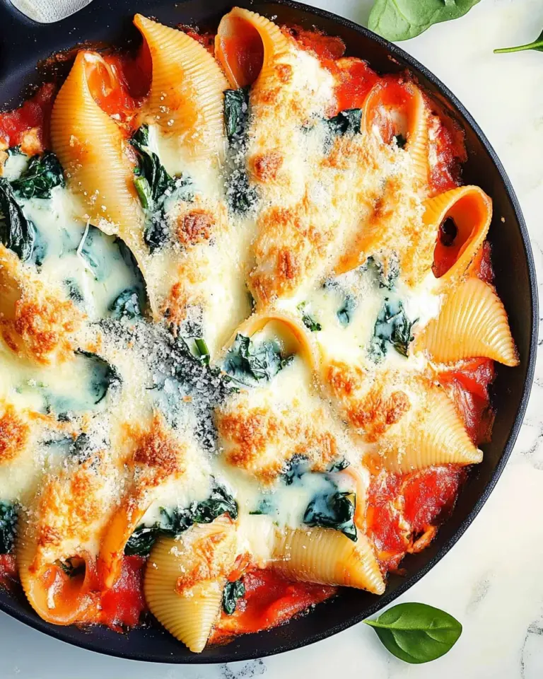 Easy Spinach & Ricotta Stuffed Shells