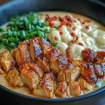 Fiery Chicken Ramen with Creamy Garlic Sauce