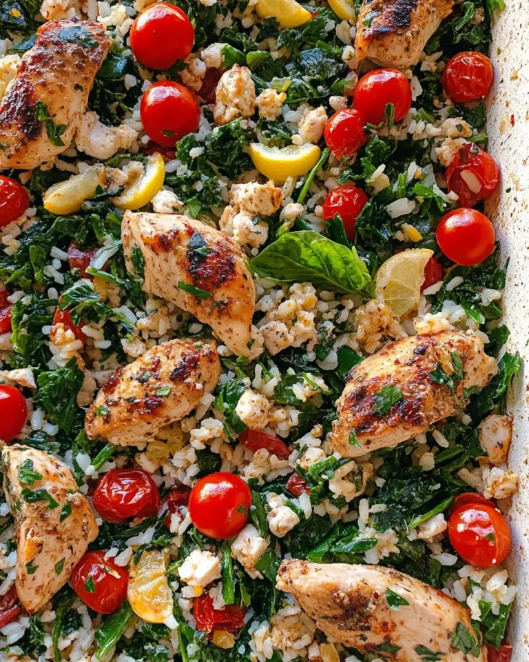 Greek Chicken and Lemon Rice (30 Minutes, One-Pot)