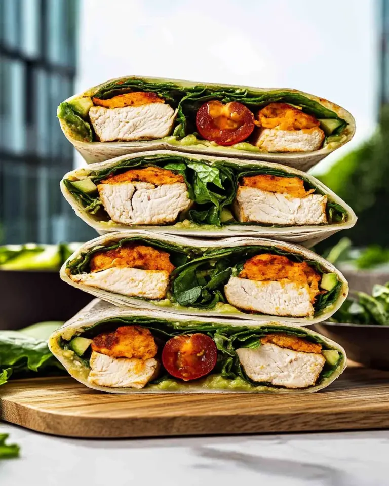 Healthy Chicken Avocado Wraps