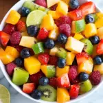 Honey Lime Rainbow Fruit Salad