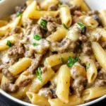 Philly Cheesesteak pasta