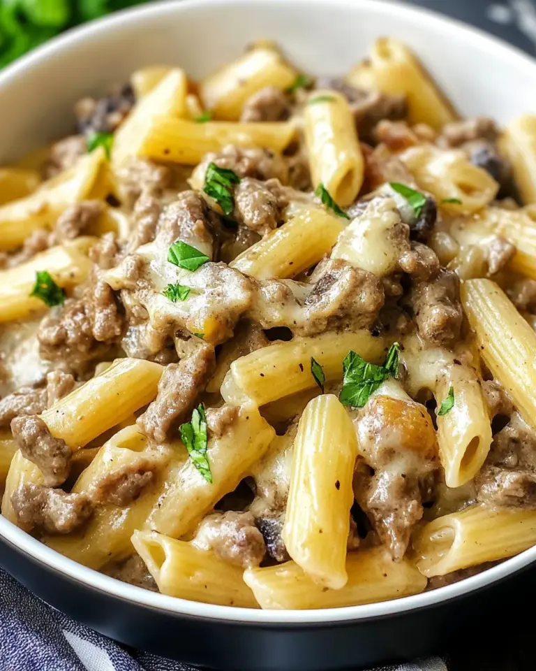 Philly Cheesesteak pasta