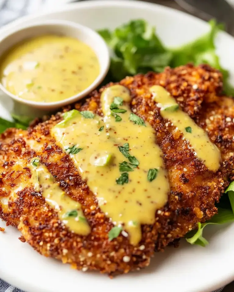 Pretzel Crusted Chicken with Honey Mustard Sauce
