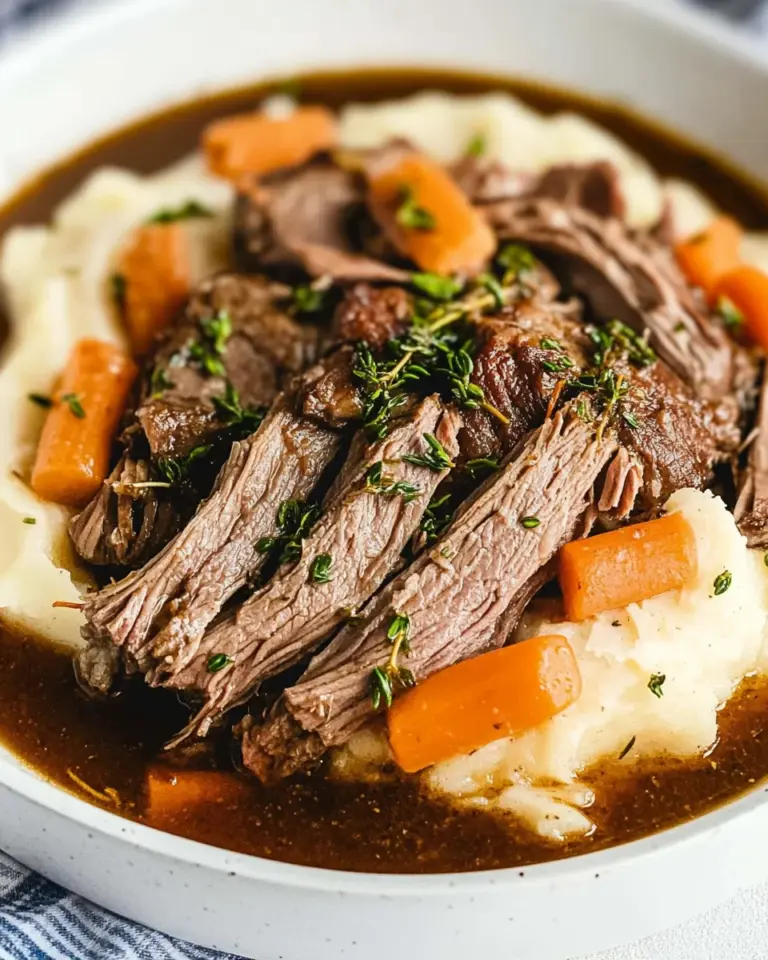 Slow Cooker Garlic Herb Pot Roast