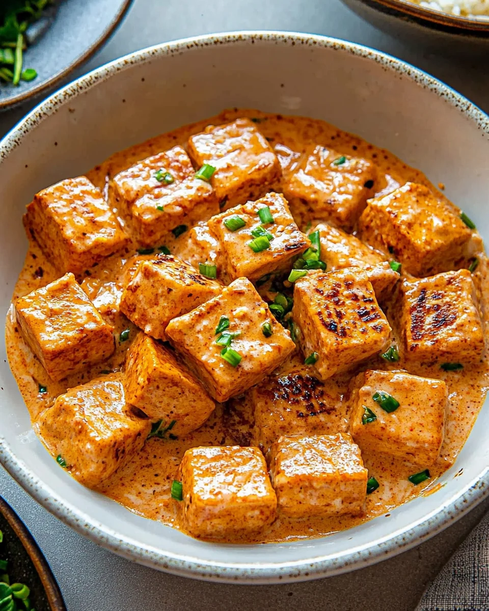 Spicy Tofu with Creamy Coconut Sauce