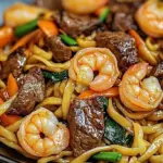 Steak & Shrimp Stir-Fried Noodles