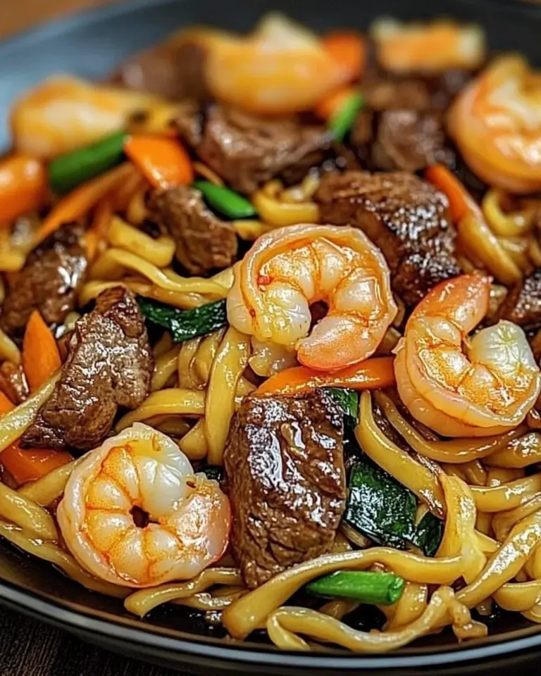 Steak & Shrimp Stir-Fried Noodles