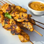 Thai Chicken Satay with Spicy Peanut Dipping Sauce