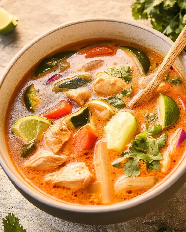 Thai Coconut Curry Chicken Soup