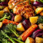 35 Minutes & One Sheet Pan Is All You Need For This Honey Mustard Chicken Recipe