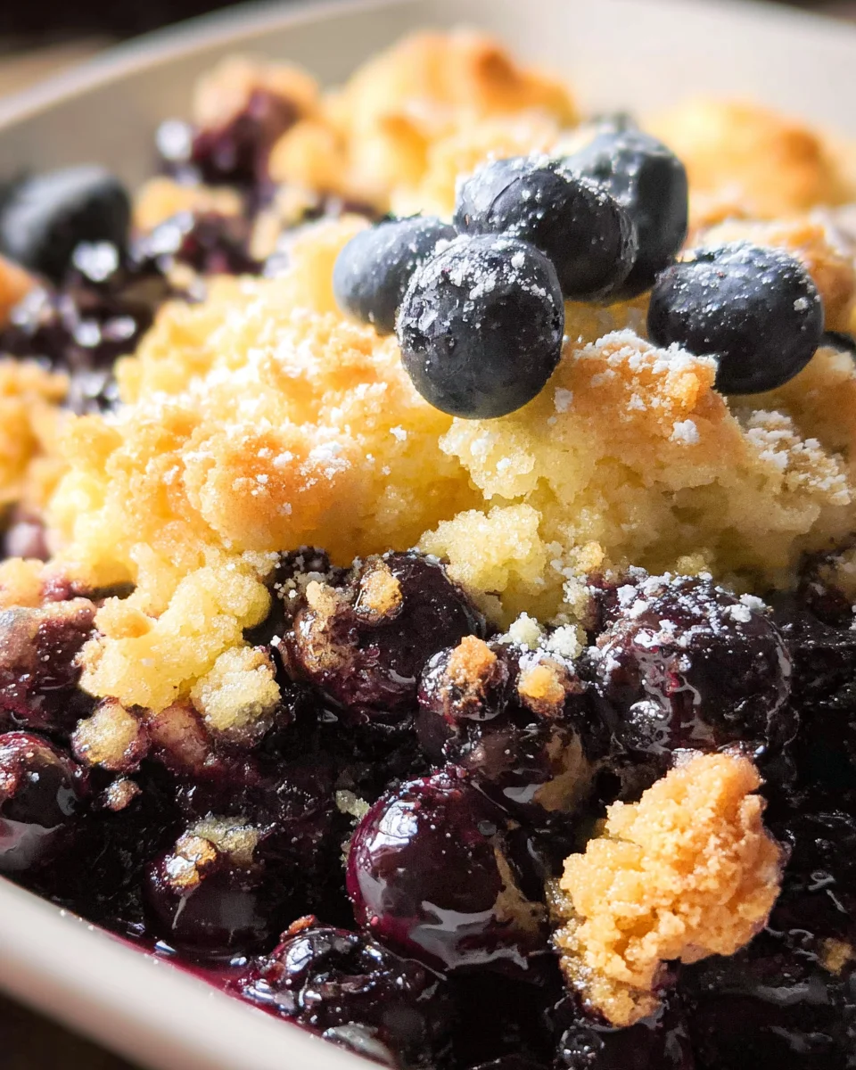 4 Ingredient Blueberry Cobbler