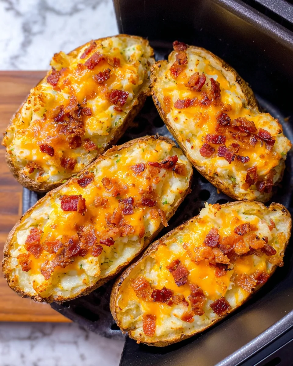 Air Fryer Twice Baked Potatoes