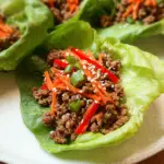 Asian Style Ground Beef Lettuce Wraps