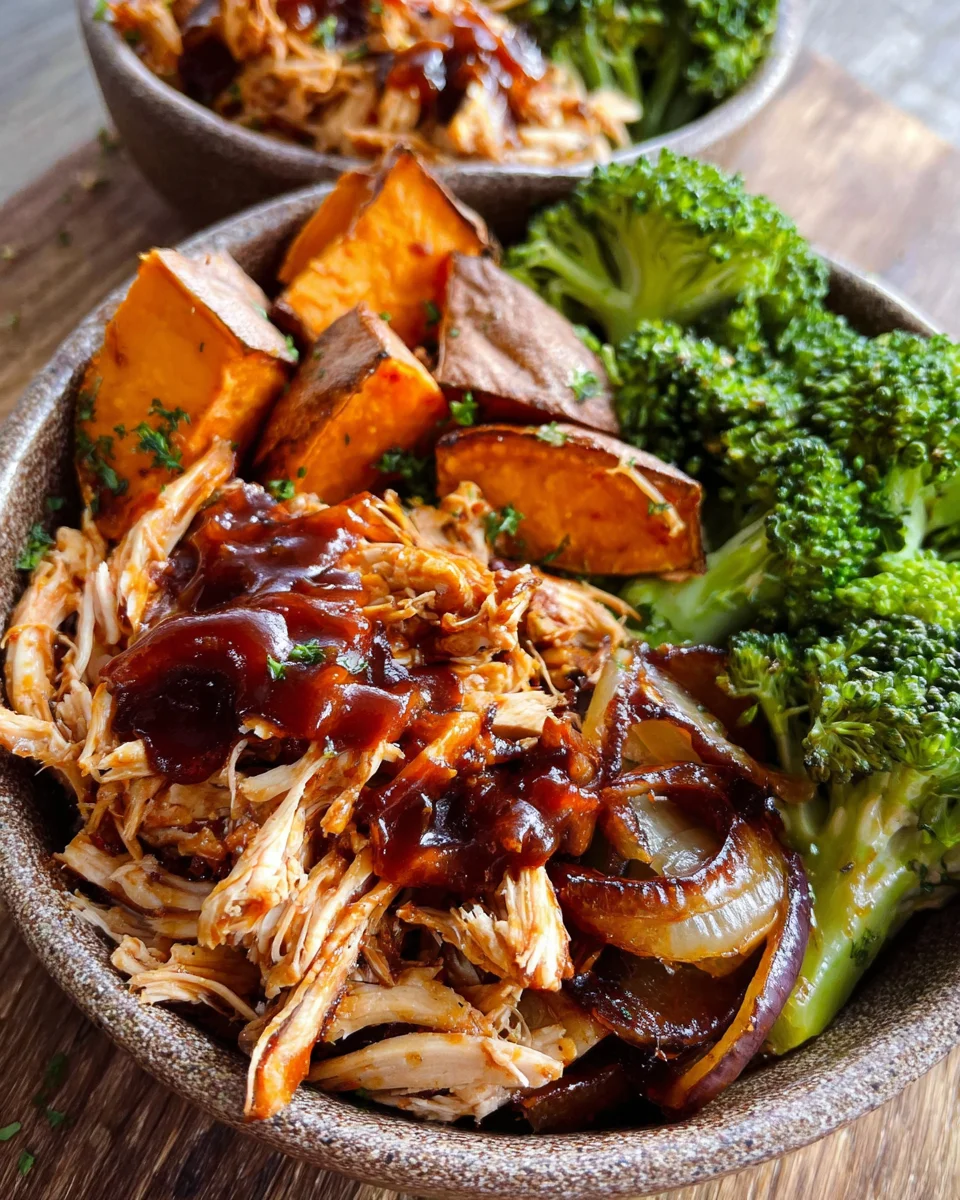 BBQ Chicken & Roasted Sweet Potato Bowls