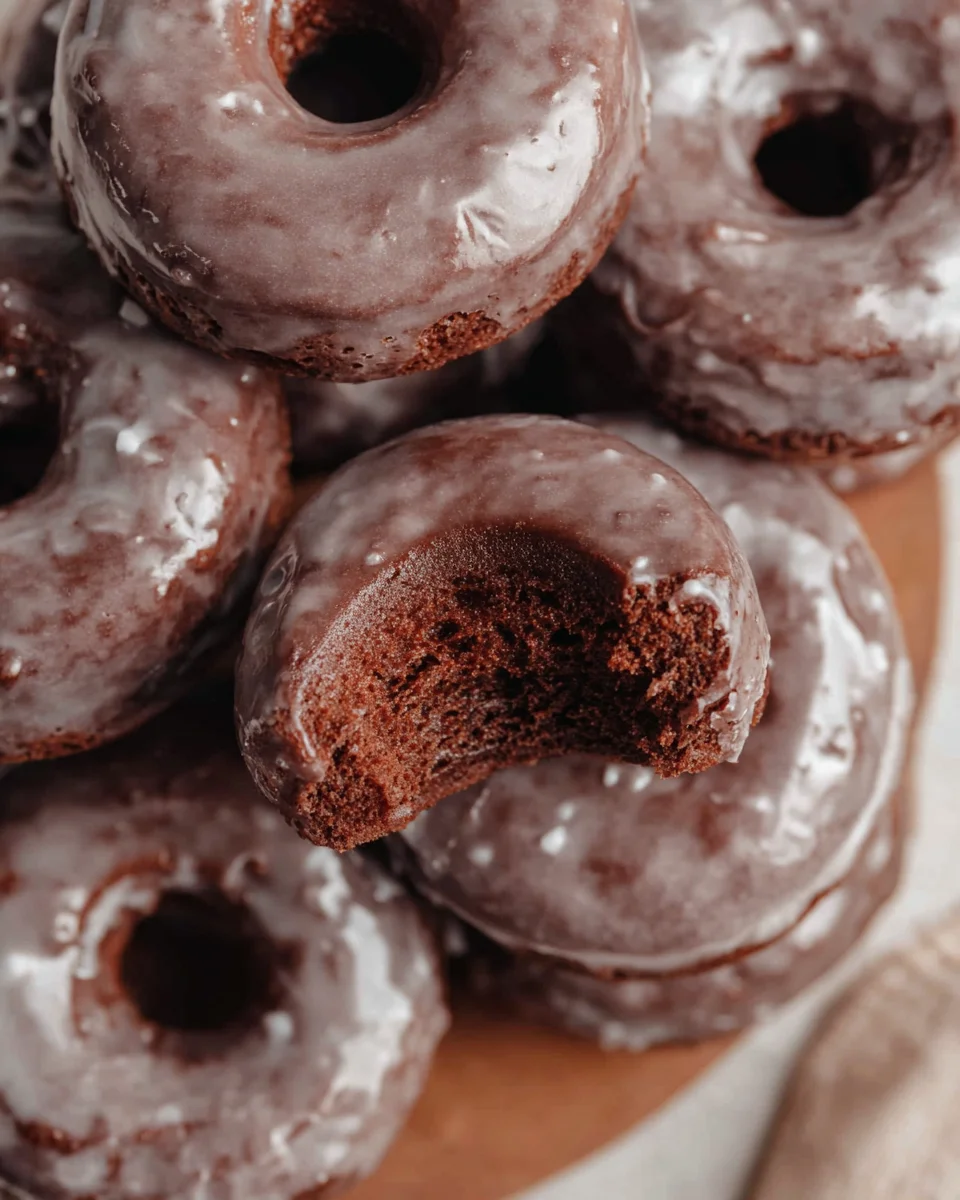 Baked Chocolate Cake Doughnuts