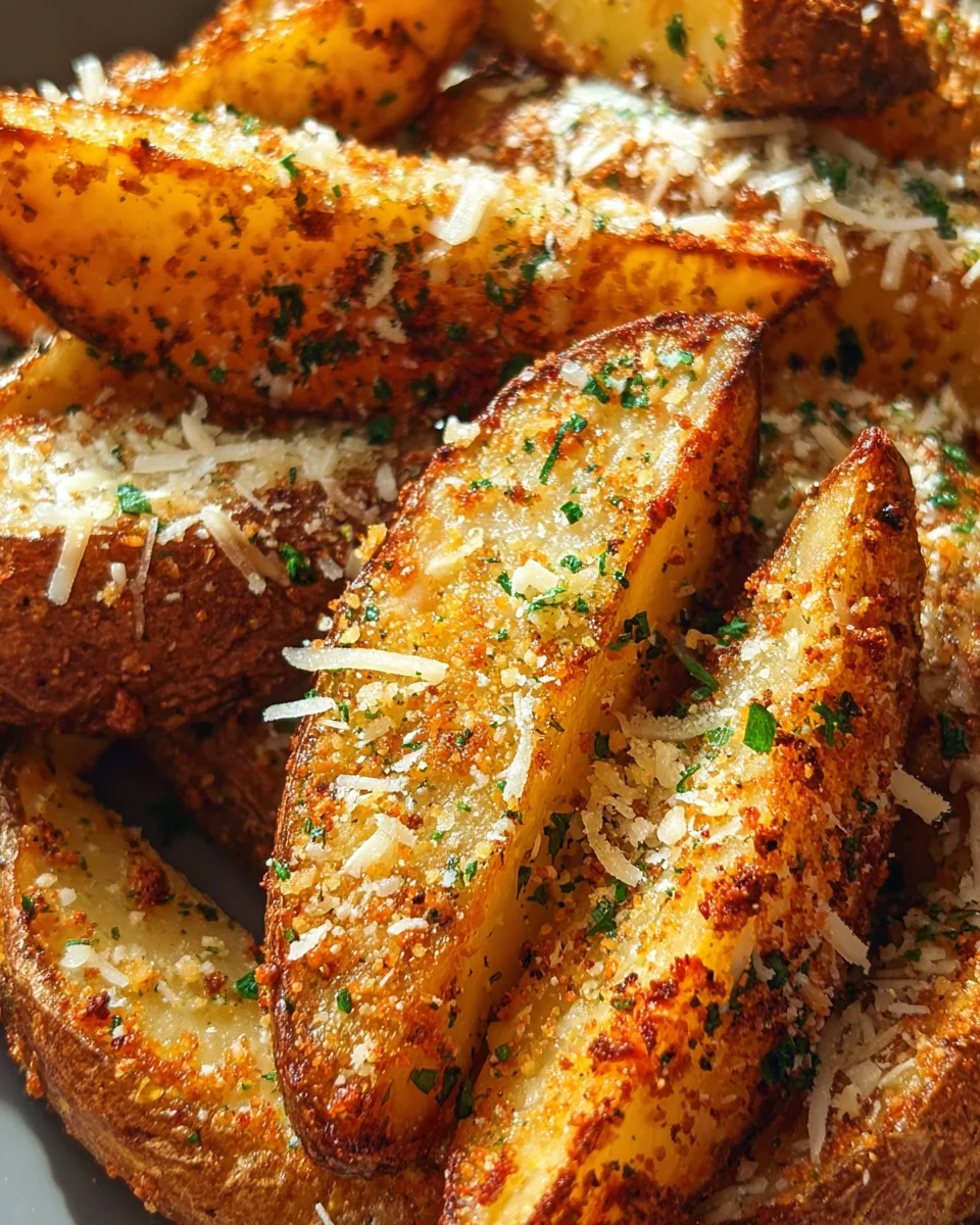 Baked Garlic Parmesan Potato Wedges