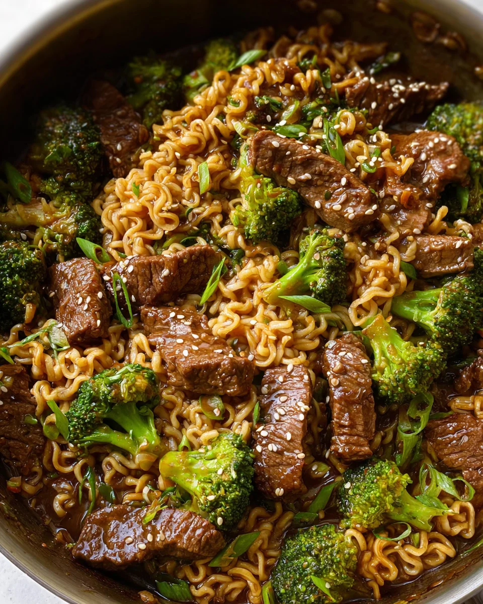 Beef and Broccoli Ramen Stir Fry