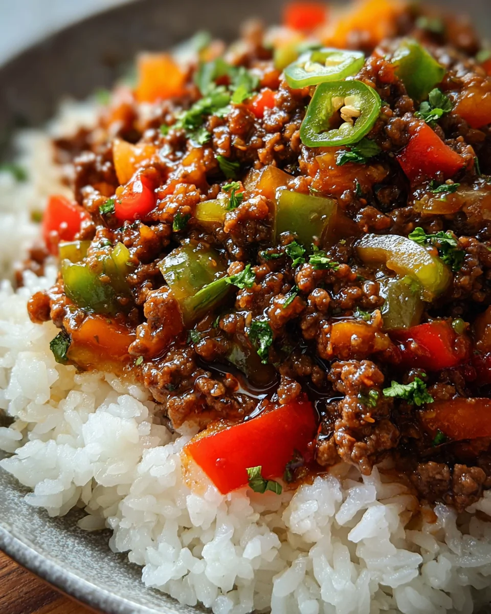 Beef and Pepper Rice Bowl