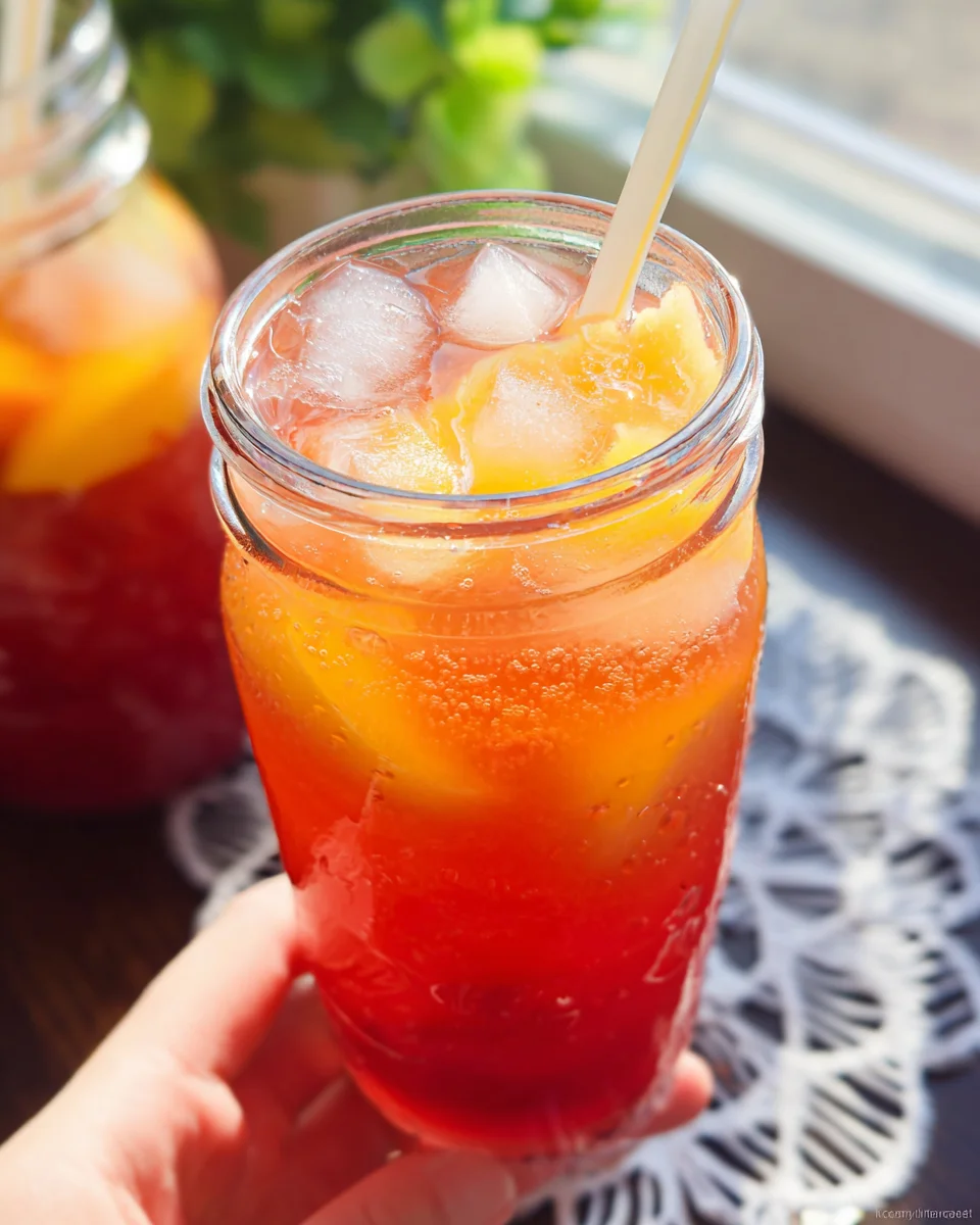 Bellini Peach Raspberry Iced Tea