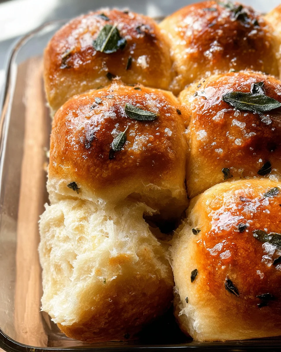 Brown Butter Sage Dinner Rolls