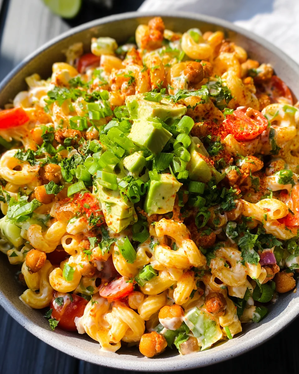 Buffalo Chickpea Pasta Salad