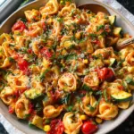 Cheese Tortellini with Summer Veggies