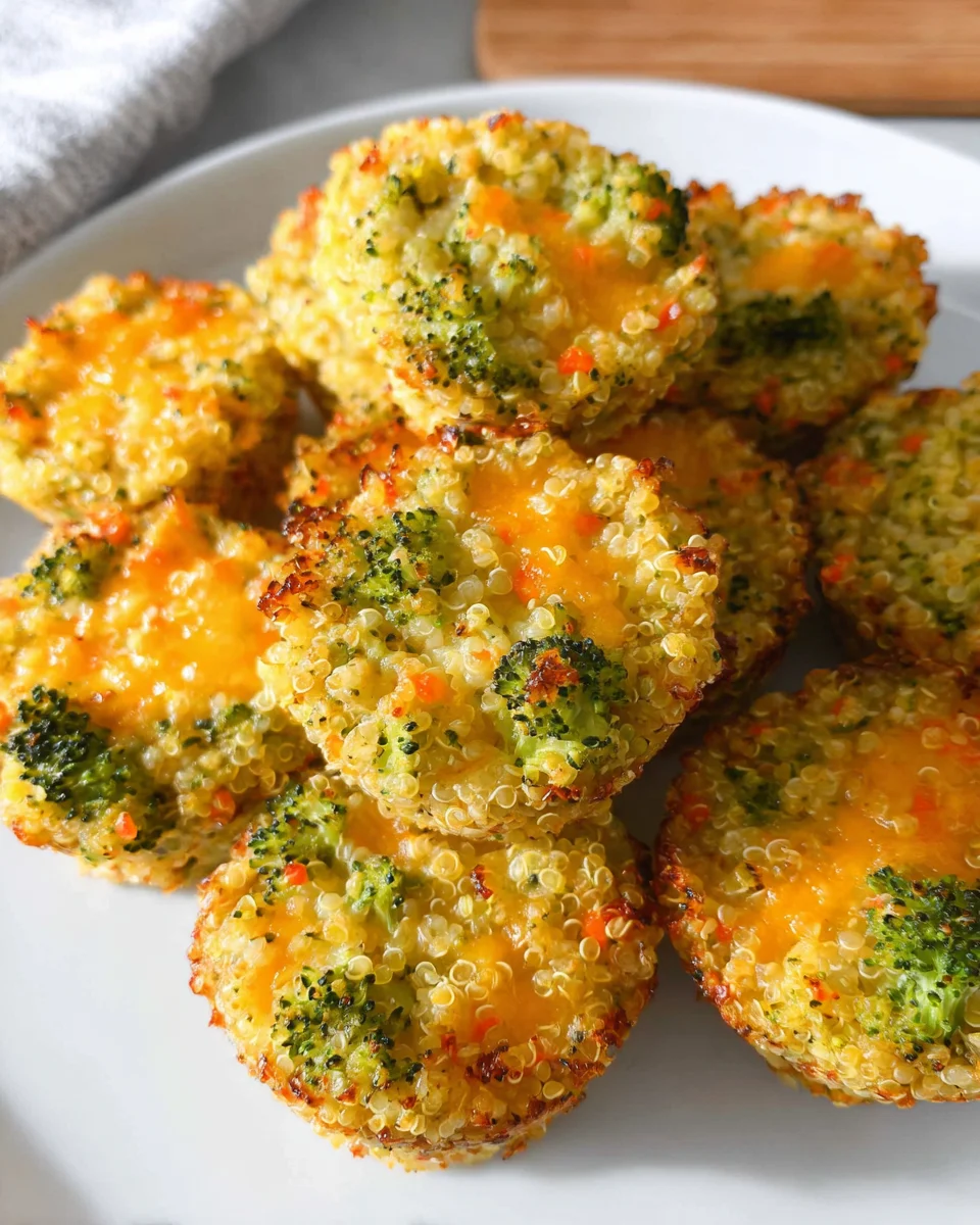 Cheesy Broccoli Quinoa Bites