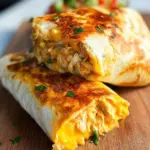 Cheesy Garlic Chicken Wraps