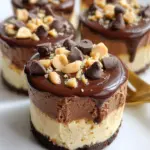 Chocolate Peanut Butter Mini Cheesecakes