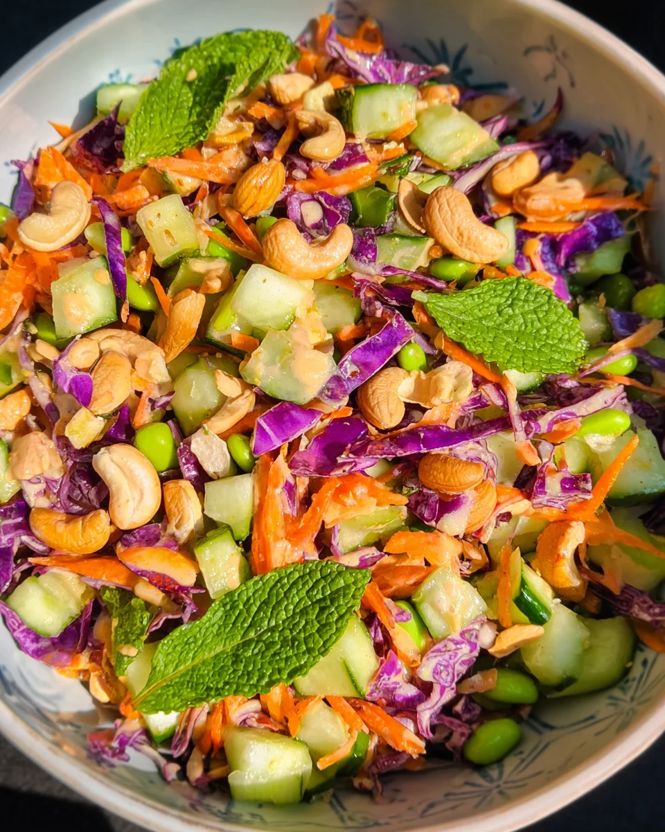 Chopped Asian Salad (Miso Dressing)