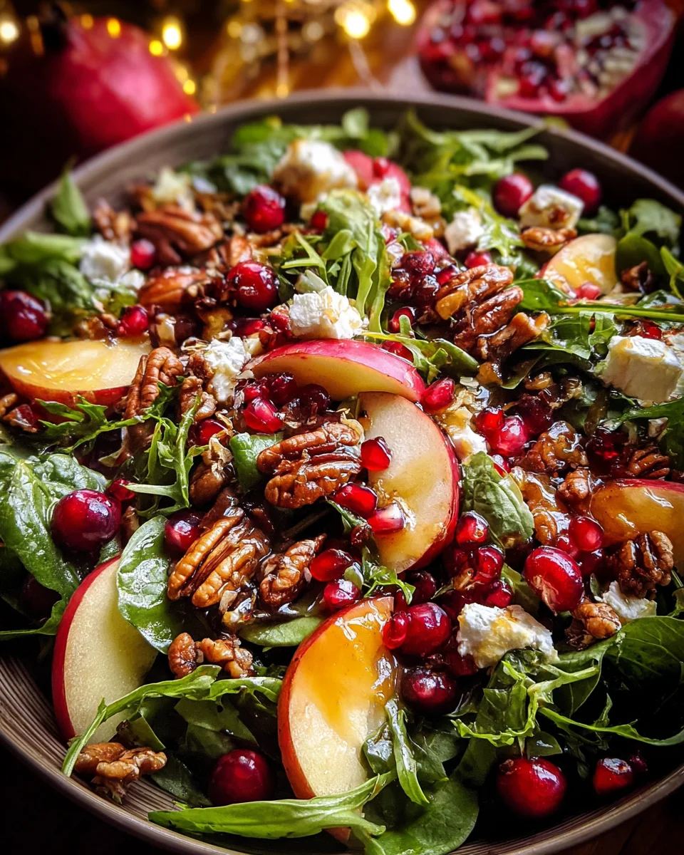 Christmas Salad with Honey Mustard Dressing