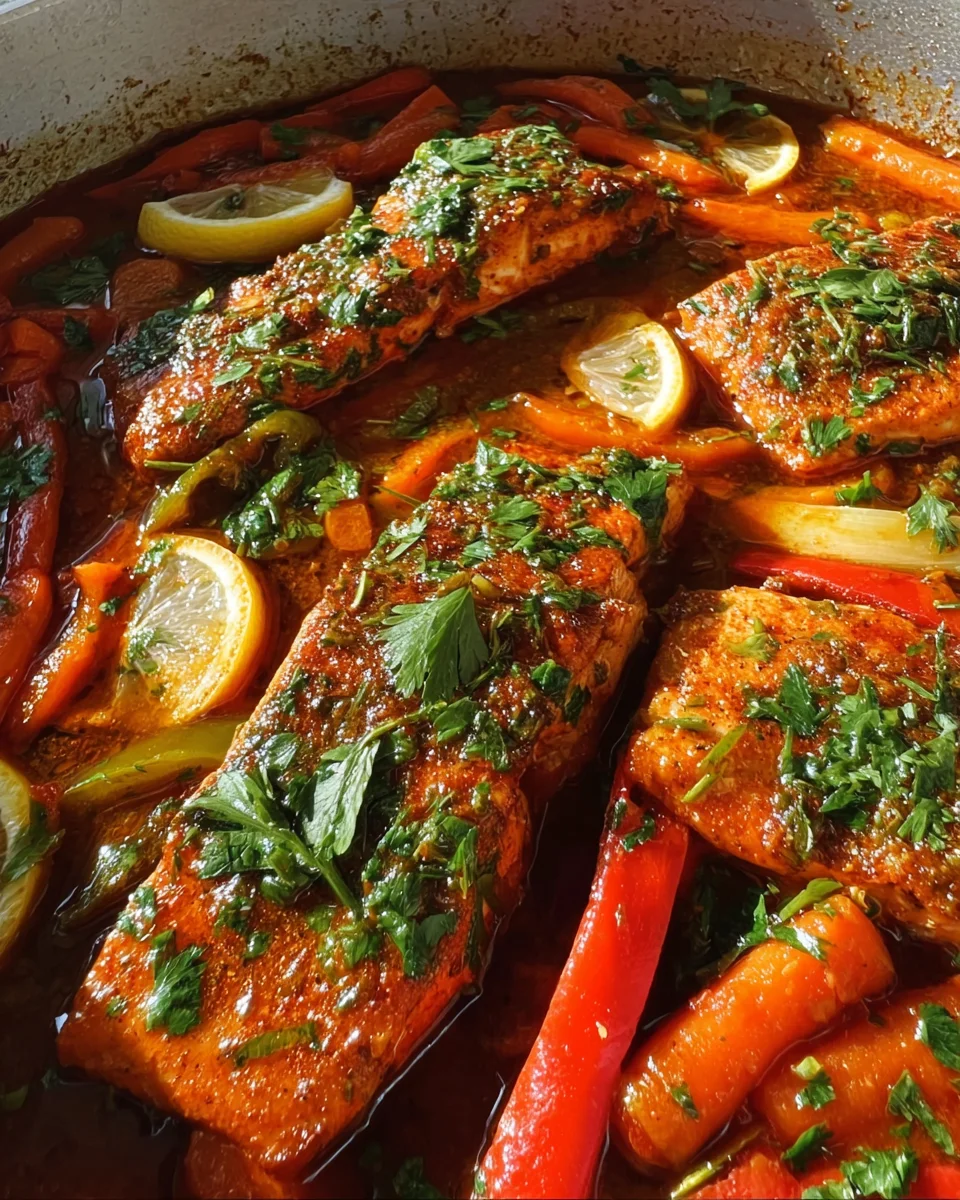 Classic Spicy Moroccan Fish in Rich Sauce
