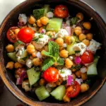 Cottage Cheese and Chickpeas Salad