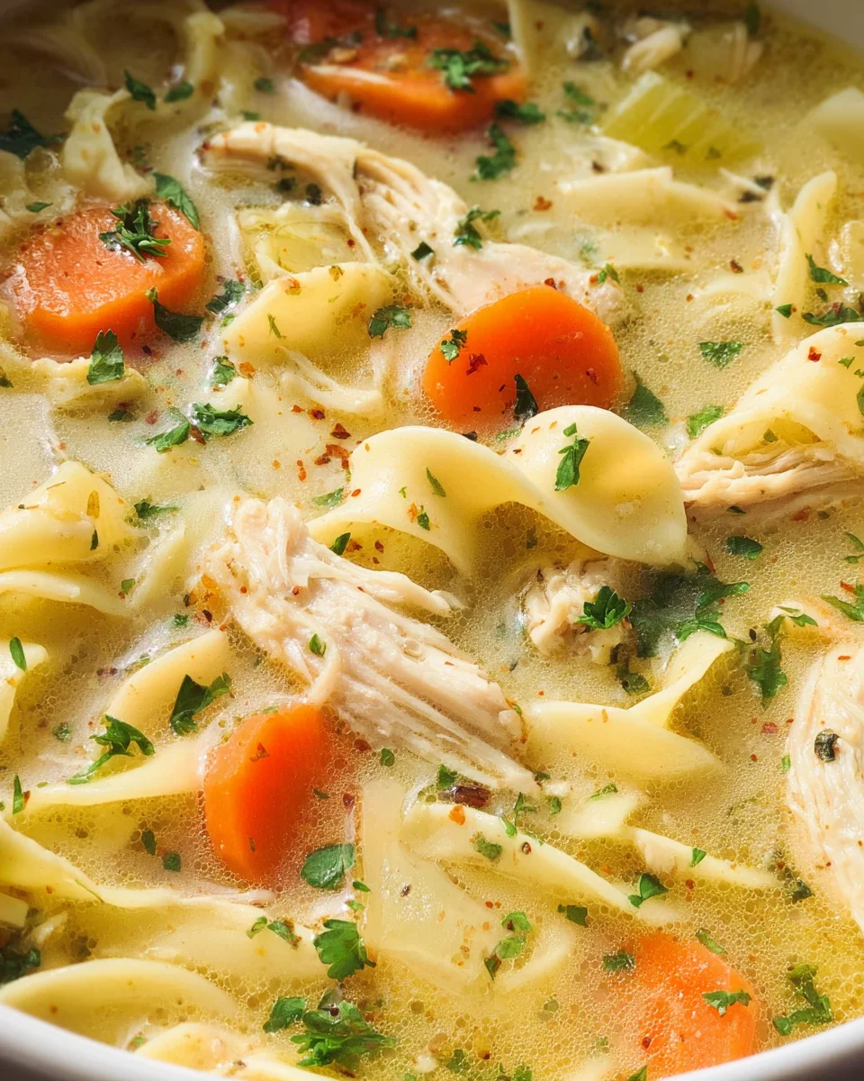 Creamy Chicken Noodle Soup Recipe