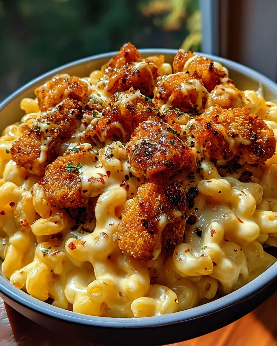 Creamy Honey Pepper Chicken Mac and Cheese Delight