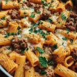 Creamy Parmesan Beef Rigatoni